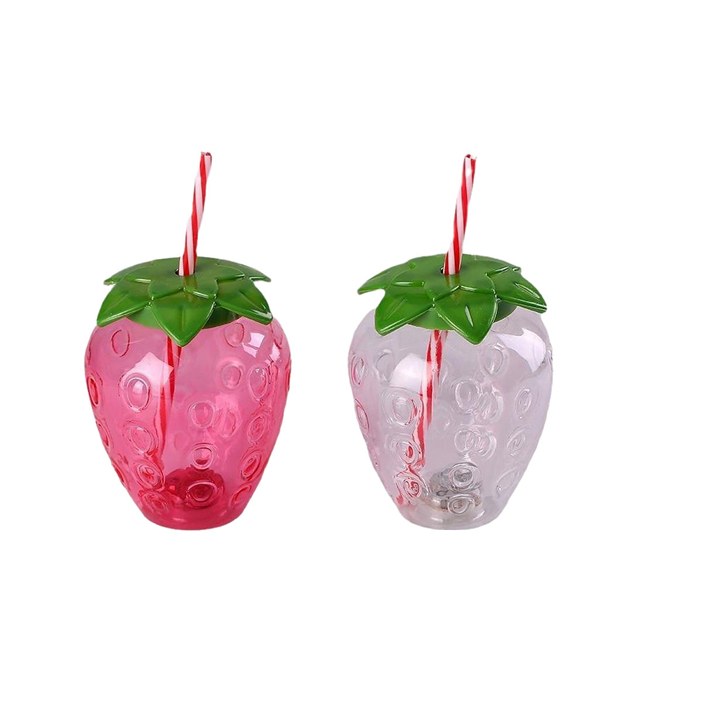 Botella con bombilla diseño frutilla 500ml Color Aleatorio