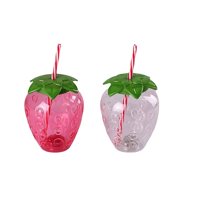 Botella con bombilla diseño frutilla 500ml Color Aleatorio