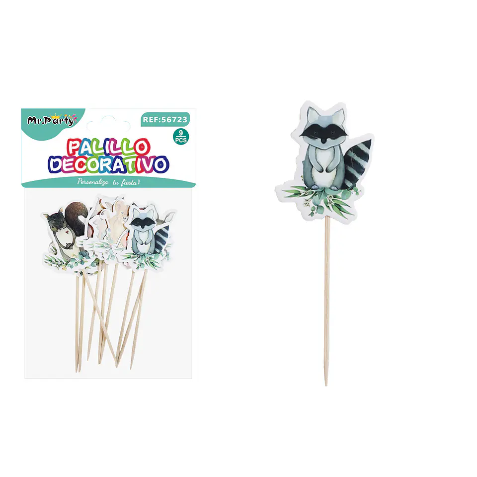 Toppers decorativos para pastel de animales 13cm 9pcs 1