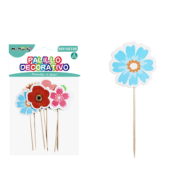 Toppers decorativos para pastel de flores 13cm 8pcs