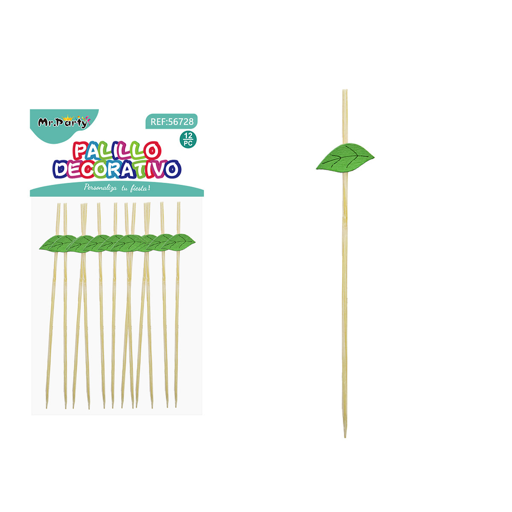 Topper para pastel diseño botánico 12cm 12pcs