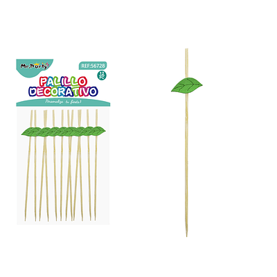 Topper para pastel diseño botánico 12cm 12pcs