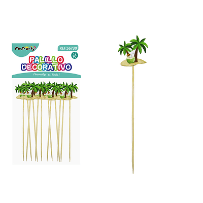 Topper para pastel diseño botánico 13cm 12pcs