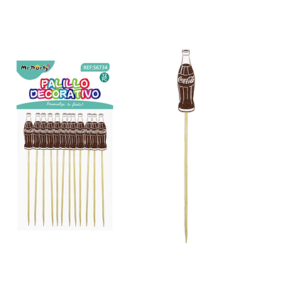 Topper para pastel diseño bebida 14.5cm 12pcs