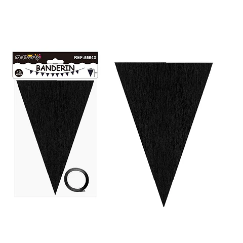 Guirnaldas banderín triángulo negro 14*20cm 7pcs