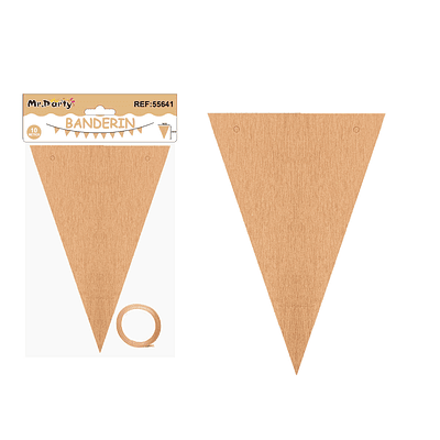 Guirnaldas banderín triángulo naranja 14*20cm 7pcs