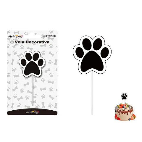 Vela decorativa diseño huella de perro 6.4*6.3cm