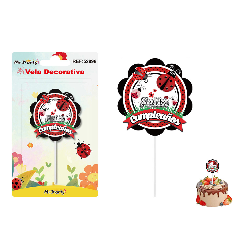 Vela decorativa diseño chinita 6*6.2cm