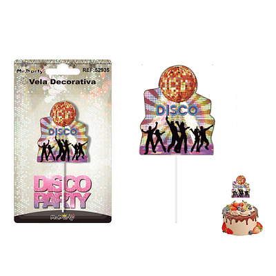 Vela decorativa diseño bailarín disco 5.4*5.8cm