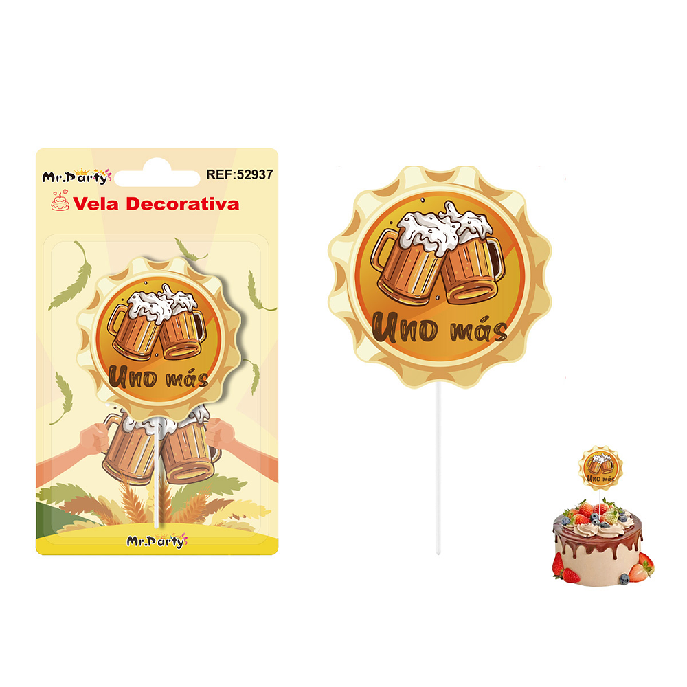 Vela decorativa diseño shop de cerveza 6.5*6.5cm