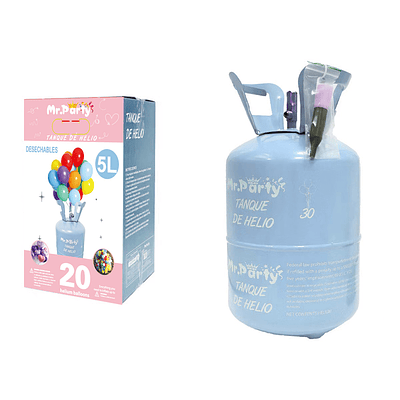 Tanque de helio celeste 5L