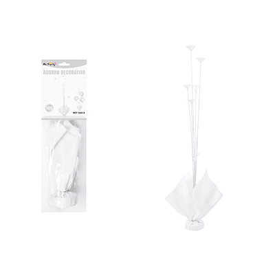 Soporte para globos color blanco con varillas 70cm