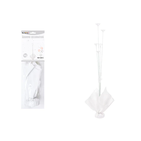 Soporte para globos color blanco con varillas 70cm