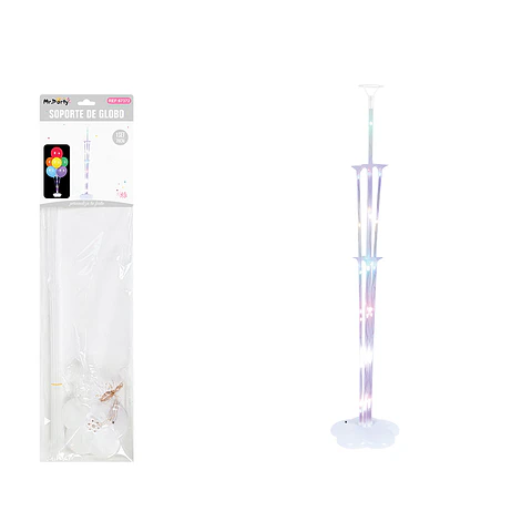 Soporte para globos con luz base flor blanca 7pcs