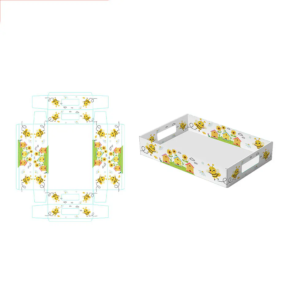 Caja de regalo plegable diseño abeja 32*22*7cm 6pcs