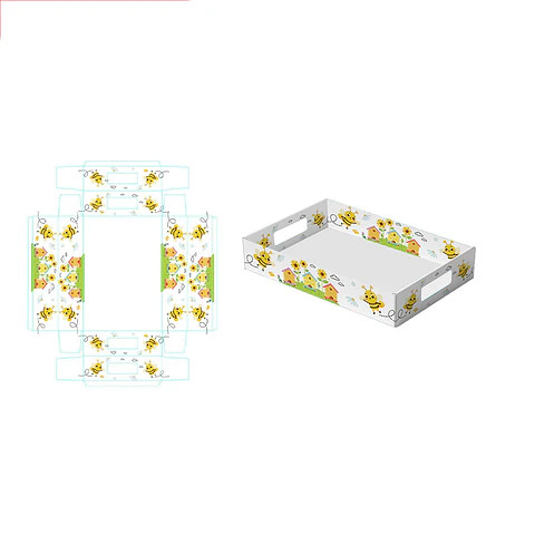 Caja de regalo plegable diseño abeja 32*22*7cm 6pcs