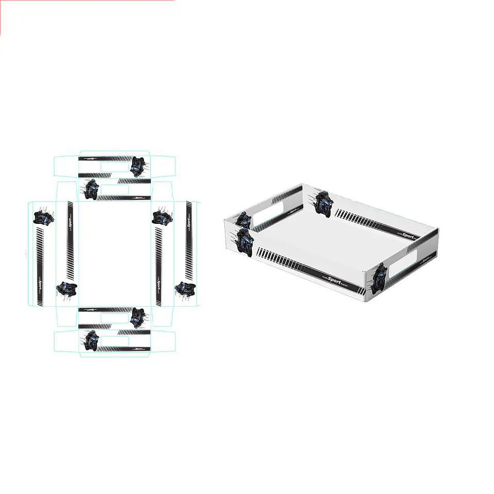 Caja de regalo plegable diseño motocicleta 32*22*7cm 6pcs 1