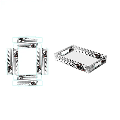 Caja de regalo plegable diseño pista de coches 32*22*7cm 6pcs