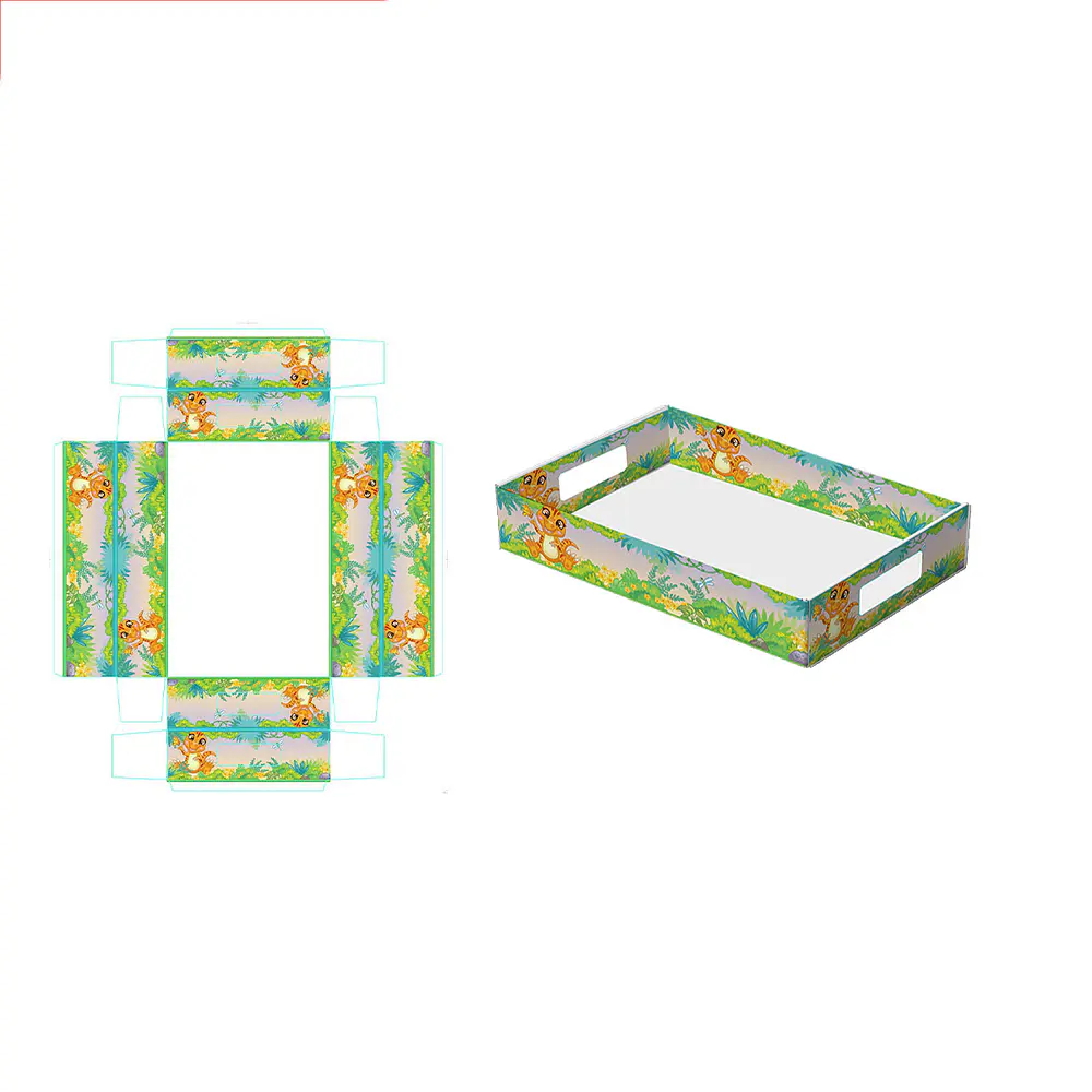 Caja de regalo plegable diseño dinosaurio 32*22*7cm 6pcs