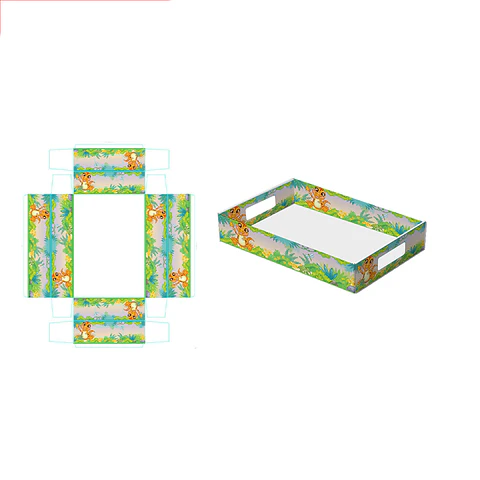 Caja de regalo plegable diseño dinosaurio 32*22*7cm 6pcs