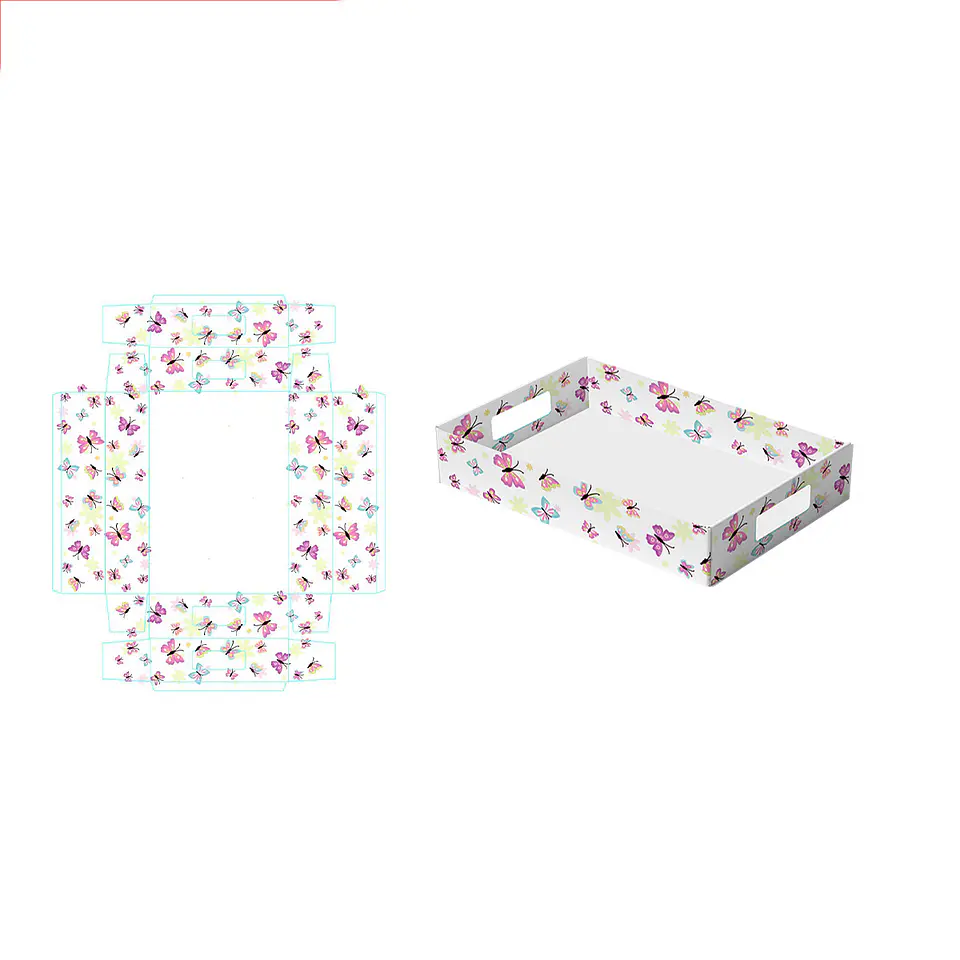 Caja de regalo plegable diseño mariposa 32*22*7cm 6pcs 1
