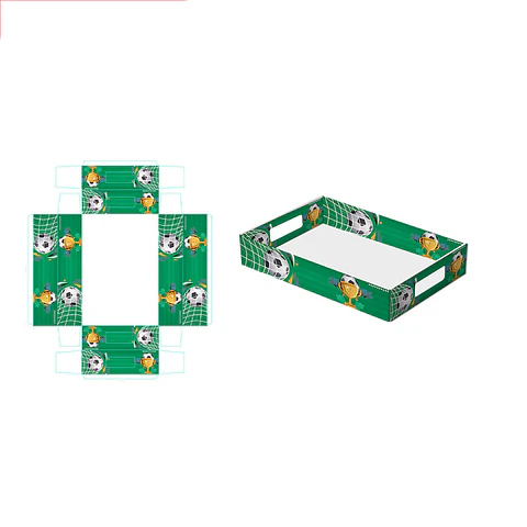 Caja de regalo plegable diseño fútbol 32*22*7cm 6pcs