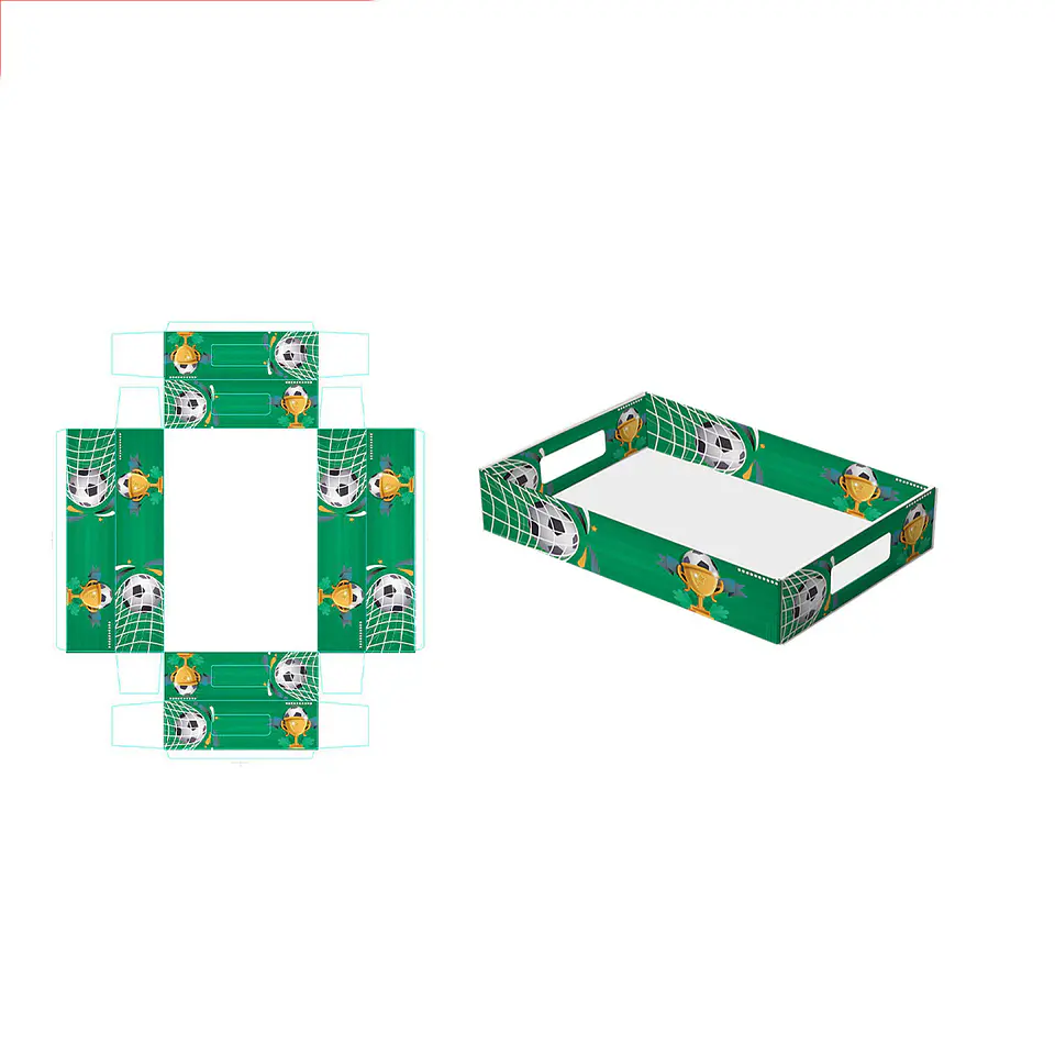Caja de regalo plegable diseño fútbol 32*22*7cm 6pcs 1