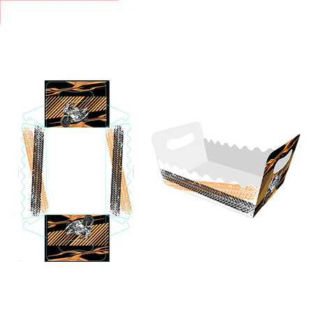 Caja de regalo plegable diseño motocicleta 19*13*10cm 6pcs