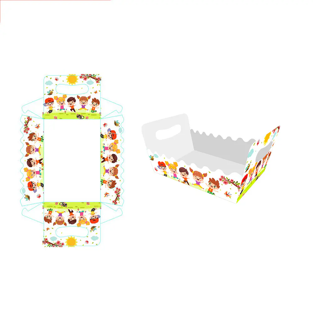 Caja de regalo plegable diseño niño y niña 19*13*10cm 6pcs