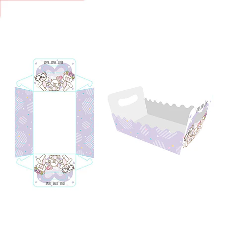Caja de regalo plegable diseño oso 19*13*10cm 6pcs