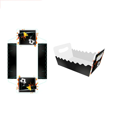 Caja de regalo plegable diseño fútbol 19*13*10cm 6pcs