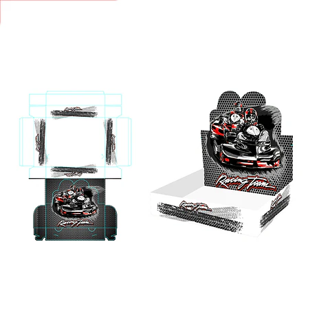 Caja de regalo plegable diseño coches 30*25*6cm 6pcs