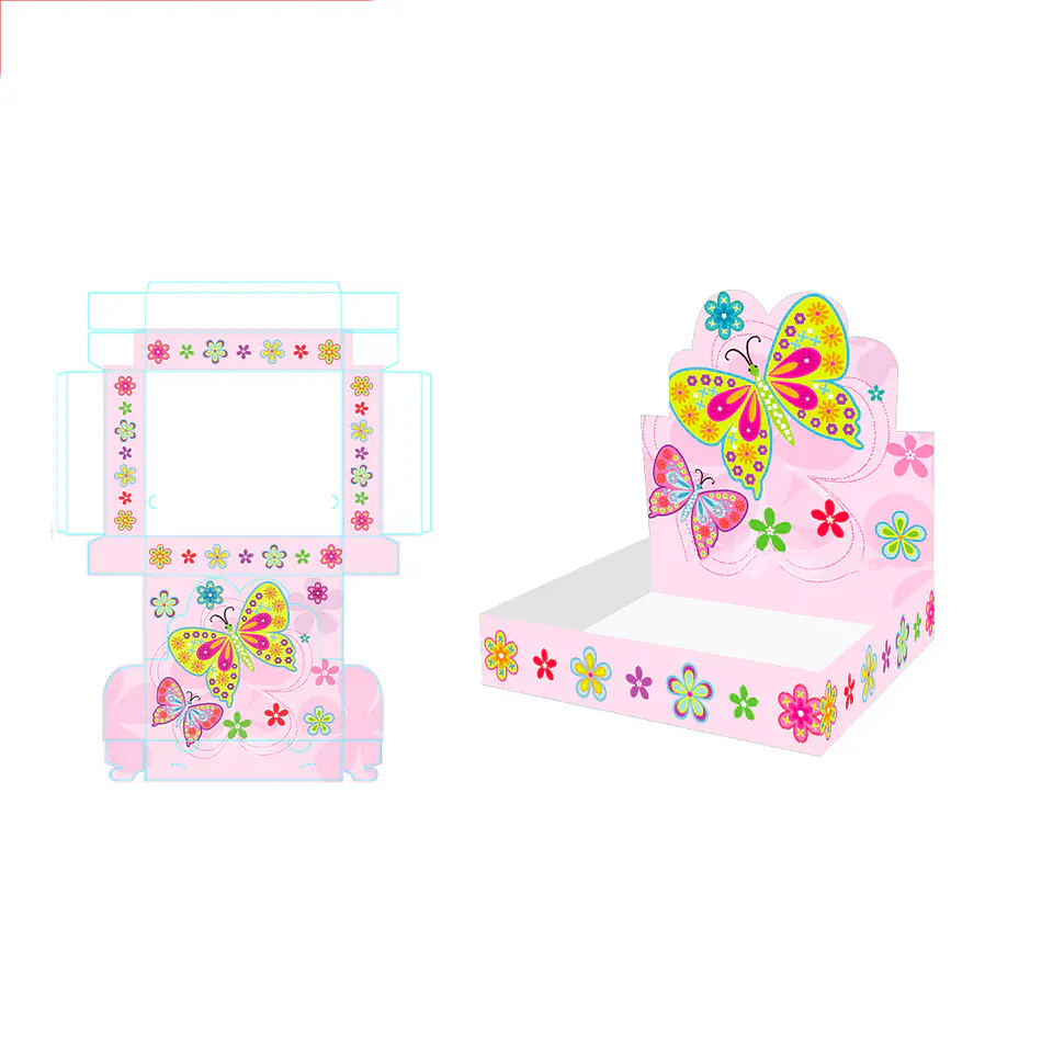 Caja de regalo plegable diseño mariposa 30*25*6cm 6pcs 1