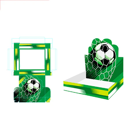 Caja de regalo plegable diseño fútbol 30*25*6cm 6pcs