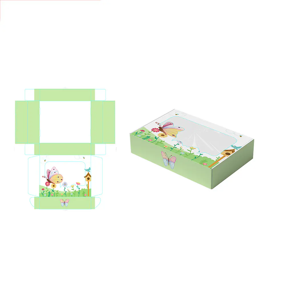 Caja de regalo plegable diseño mariposa 28*23*6.5cm 6pcs