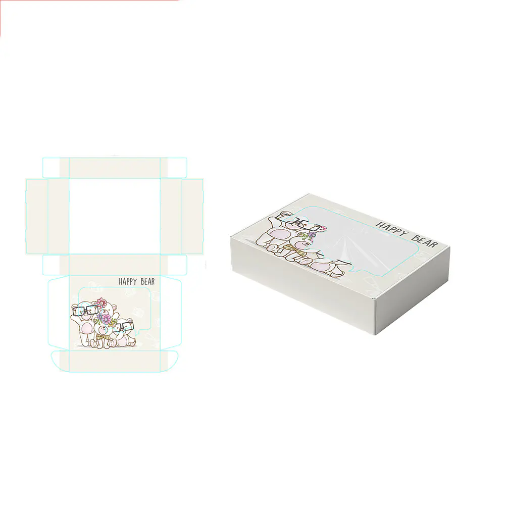 Caja de regalo plegable diseño oso 28*23*6.5cm 6pcs