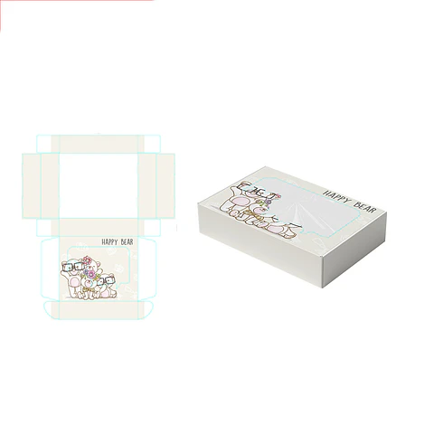 Caja de regalo plegable diseño oso 28*23*6.5cm 6pcs