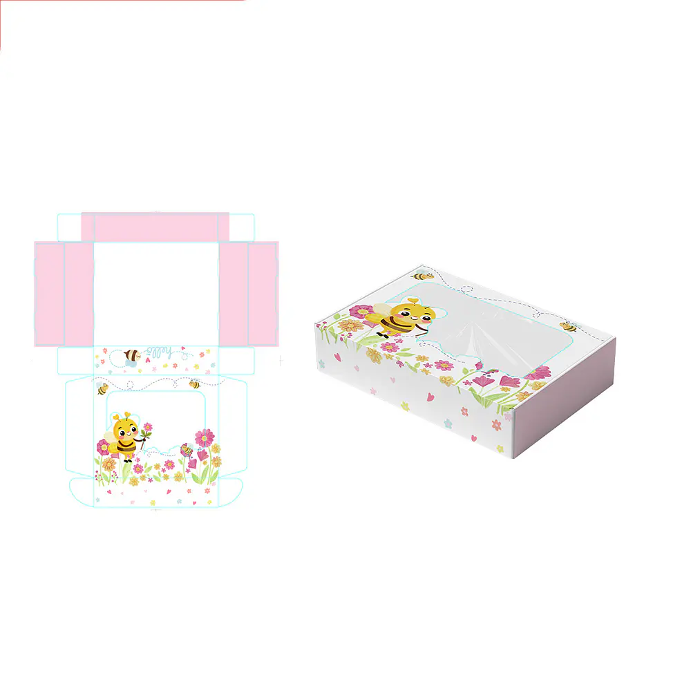 Caja de regalo plegable diseño abeja 28*23*6.5cm 6pcs