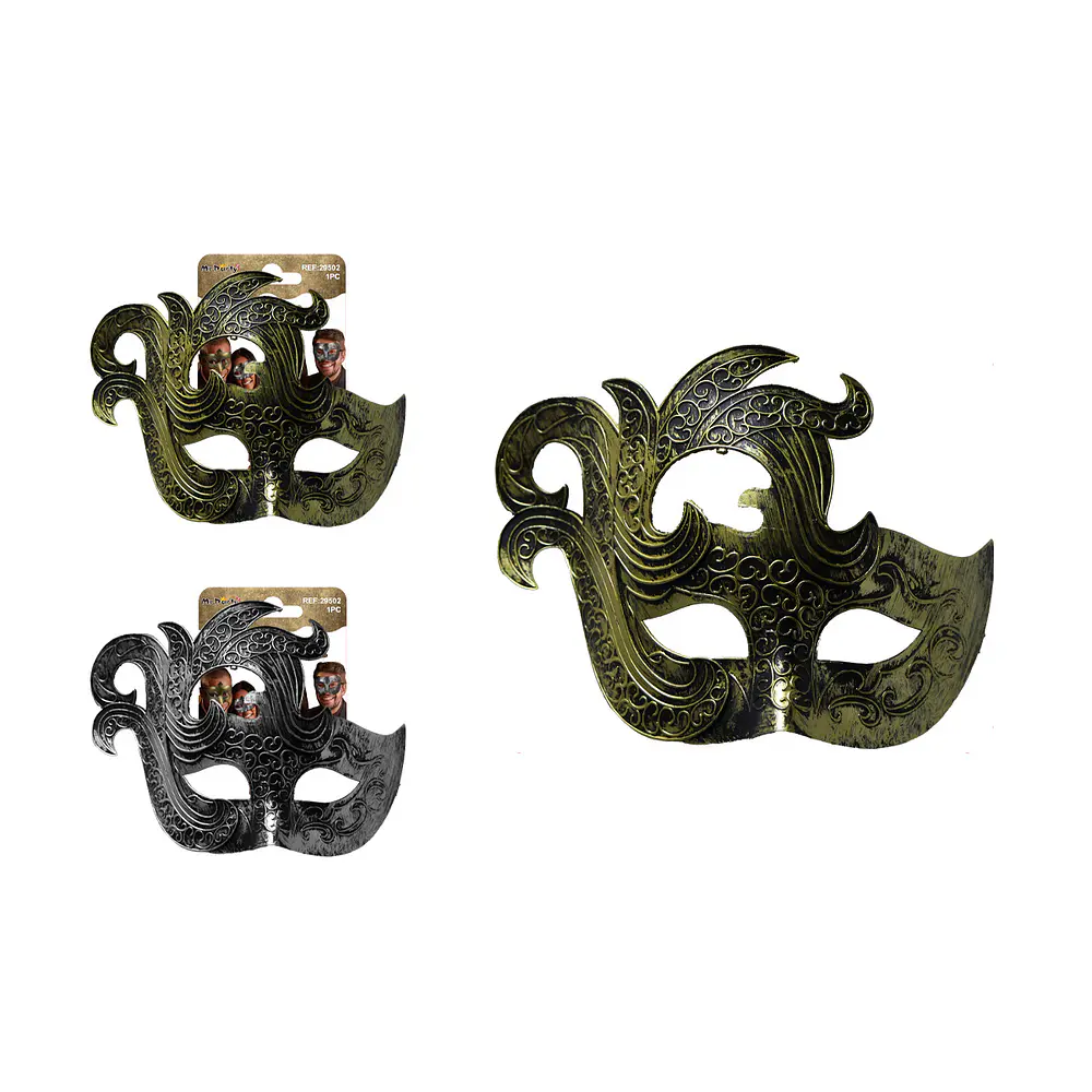 Antifaz de fiesta corona de fénix bronce antiguo 17*23cm Color Aleatorio