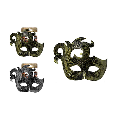 Antifaz de fiesta corona de fénix bronce antiguo 17*23cm Color Aleatorio