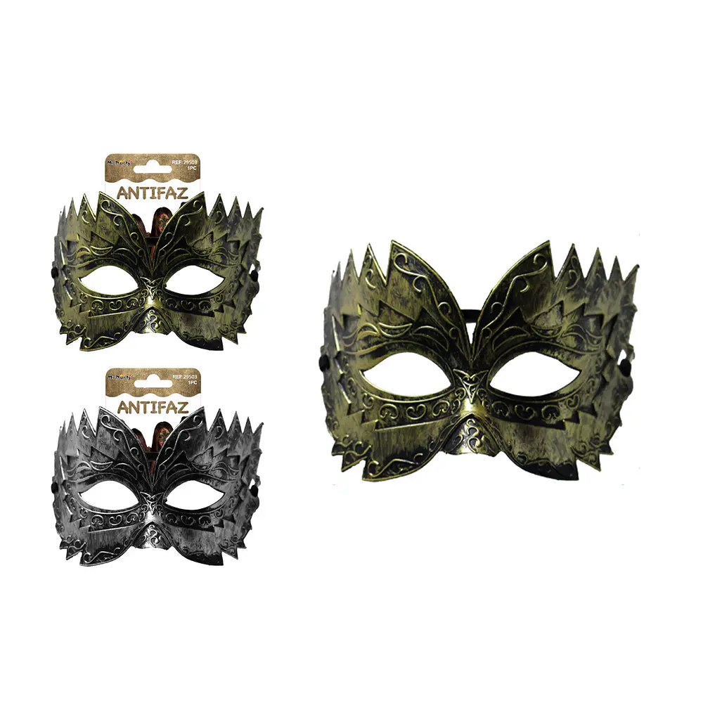 Antifaz de fiesta hoja de maple bronce antiguo 15.5*20cm Color Aleatorio