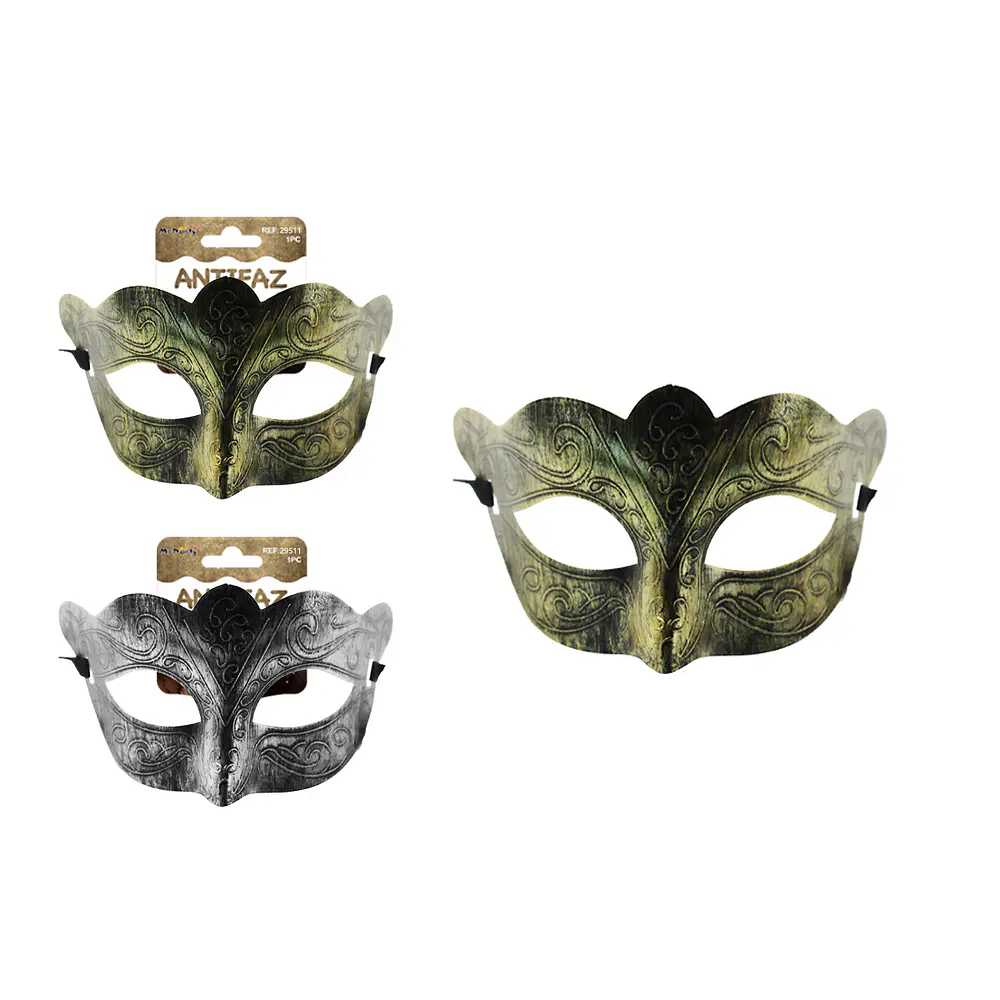 Antifaz de fiesta mariposa bronce antiguo 8.8*17cm Color Aleatorio