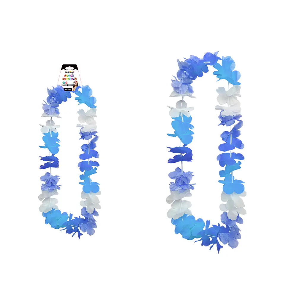 Collar hawaiano azul