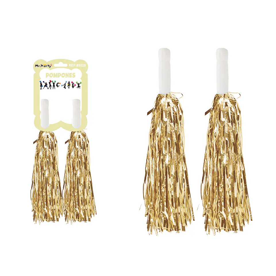 Pompones porrista dorado champagne 20g*2pcs 1