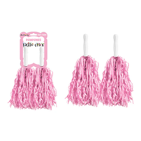 Pompones cheerleading color macaron rosa claro 30g*2pcs
