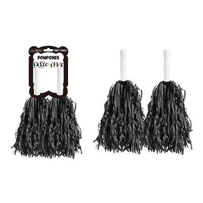 Pompones cheerleading color macaron negro 30g*2pcs