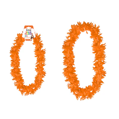 Collar hawaiano pétalo de margarita naranja