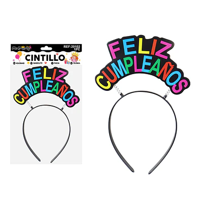 Cintillo Feliz Cumpleaños multicolor