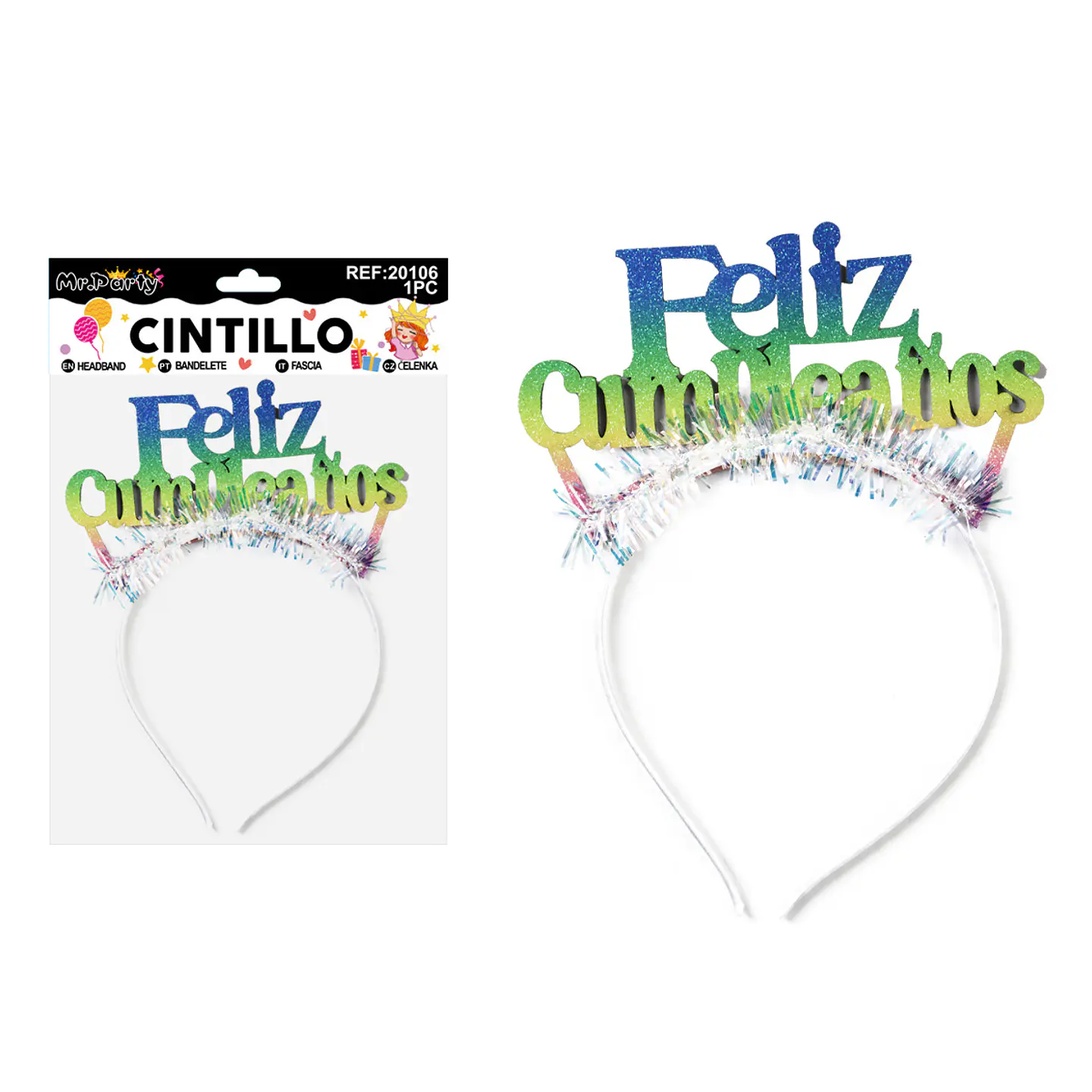 Cintillo Feliz Cumpleaños multicolor 1