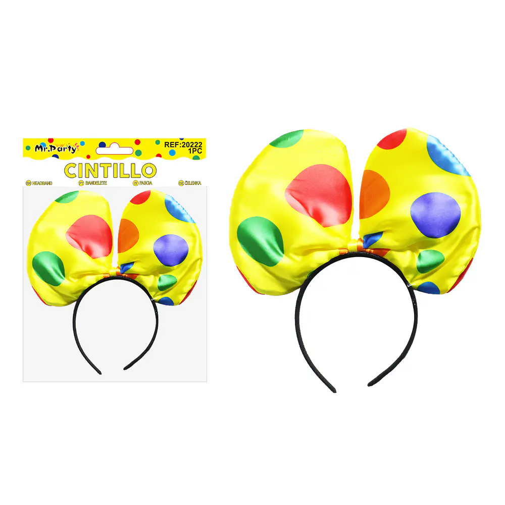 Cintillo de payaso con lazo